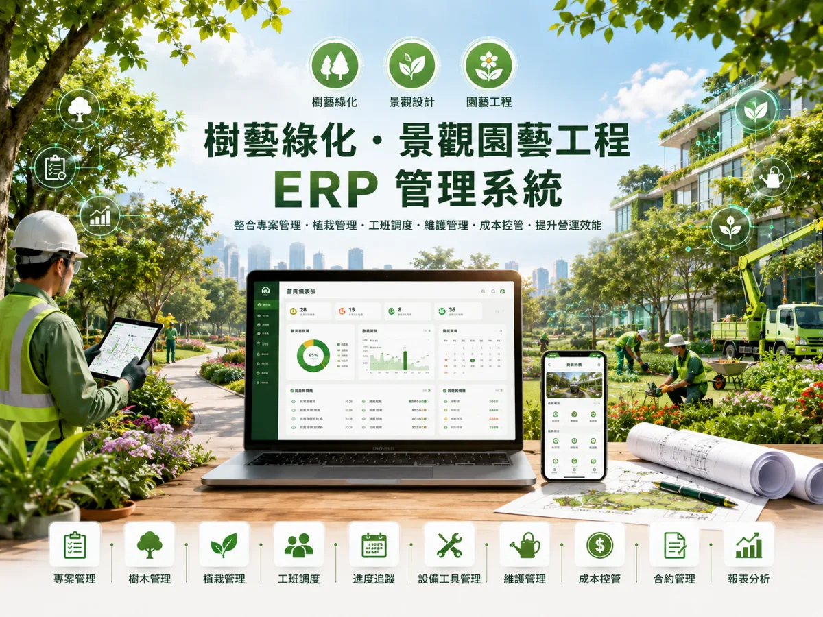 樹藝綠化、景觀園藝工程管理系統